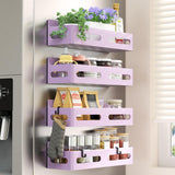 4 Pack Magnetic Fridge Spice Rack – Designer-Approved Storage for Galley Kitchens, Living Room Adjacent Cook Space