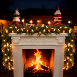 HolyNook Studio Faux Greenery Garland – Intentional Holiday Styling with Simple Warm White Twinkle