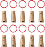 Aluan Battery Cork Bottle Lights 10 Pack – Smokeless, Worry-Free Alternative to Candles for Dinner Tables and Mantels