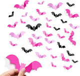 HauntNest Halloween Bat Set – Parent-Approved Decor for Shared Kids' Spaces, Soft PVC with Strong Adhesive Strips