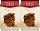 Archway Gingersnap Cookies, 12 oz Shareable Family Bag for Playdates and Weekend Snacking