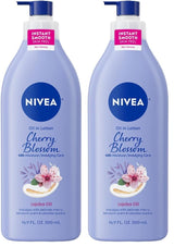 NIVEA Jojoba Oil Body Lotion – Spa-Like Moisturizing Lotion for Bedtime Wind-Down, Fast-Absorbing 16.9 Fl Oz Pump