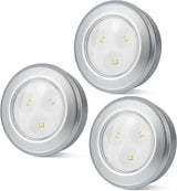 BIGMONAT LED Puck Light – Fire-Free Soft Glow for Nurseries and Playrooms, No Heat Output 3-Pack Wireless Fixture