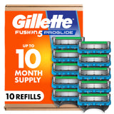 Gillette Fusion5 ProGlide Men's 5-Blade Razor Blade Refills with Precision Trimmer – Calming Daily Self-Care Cartridges, 10 Pack