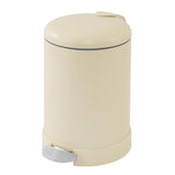 Glad 1.2 Gallon Round Trash Can with Soft Close Lid – Sleek Metal Bin for Minimalist Vanities and Half-Baths