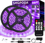 BlacklightCo Blacklight Strip – Nursery and Kids Bedroom Accent with Low-Voltage Eye-Friendly Soft Glow