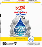 Glad ForceFlex MaxStrength LeakGuard Trash Bags 13 Gal – Fresh Scent to Keep Your Pantry and Kitchen Smelling Mindful