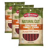 Old Wisconsin Zero Sugar Turkey Sticks – Fishing Boat and Kayak Friendly Keto Snack, 5 Ounce Resealable Pouch for the Outdoors
