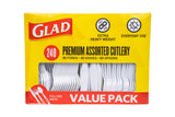 Glad Reusable Disposable Cutlery – Bulk Office Utensils for Break Room Everyday Employee Use