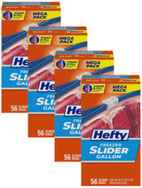 Hefty Slider Quart Freezer Bags – Family Freezer Bags for Packing School Lunches, Cut Fruit, and Bento Portions