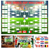 YANGALOOP Soccer Gifts for Boys and Teens – Nursery and Playroom Friendly World Cup 2026 Schedule Poster with No-Pinch Flag Stickers