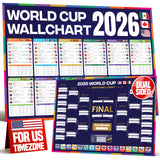 SoccerPoster Studio World Cup Bracket Poster 2026 Holiday Gift Idea, A1 2026 World Cup Wall Chart for Soccer Fans