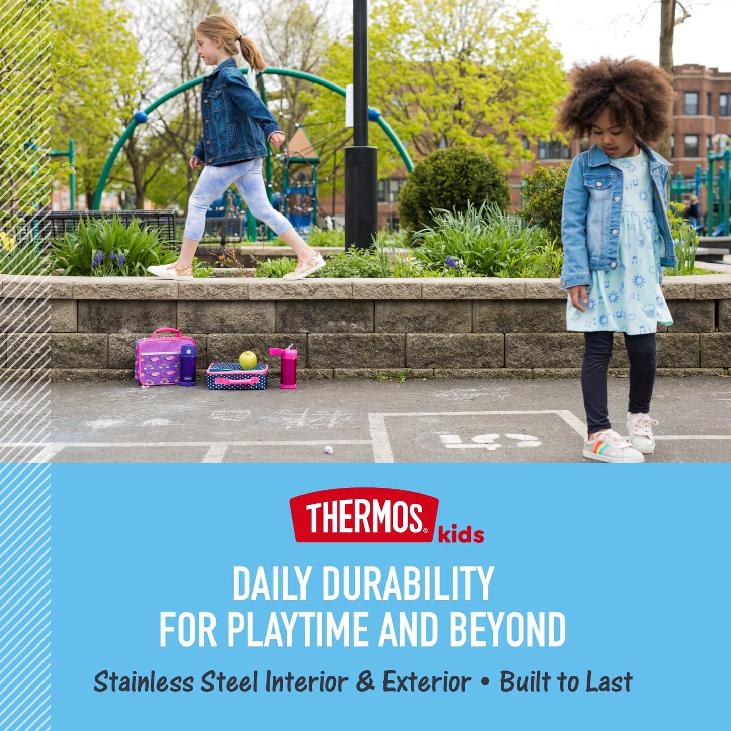 THERMOS FUNTAINER Lightweight Kids Water Bottle with Carry Handle - Durable Bottle for Sports Practice and Picnics