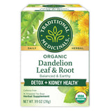 Traditional Medicinals Organic Dandelion Leaf & Root Herbal Tea – Soothing Herbal Brew for Post-Meal Calm and Quiet Reading Nooks