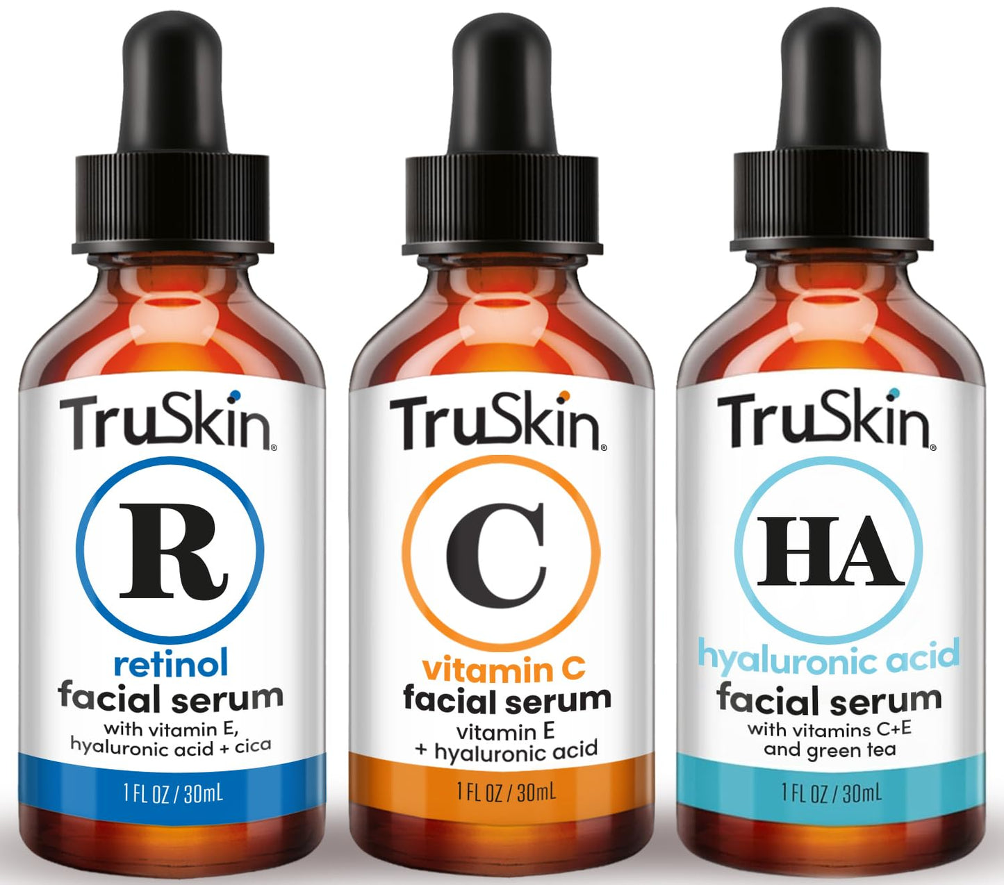 TruSkin Premium Face Serum Set – Made in USA, Dermatologist-Formulated Anti-Aging Routine