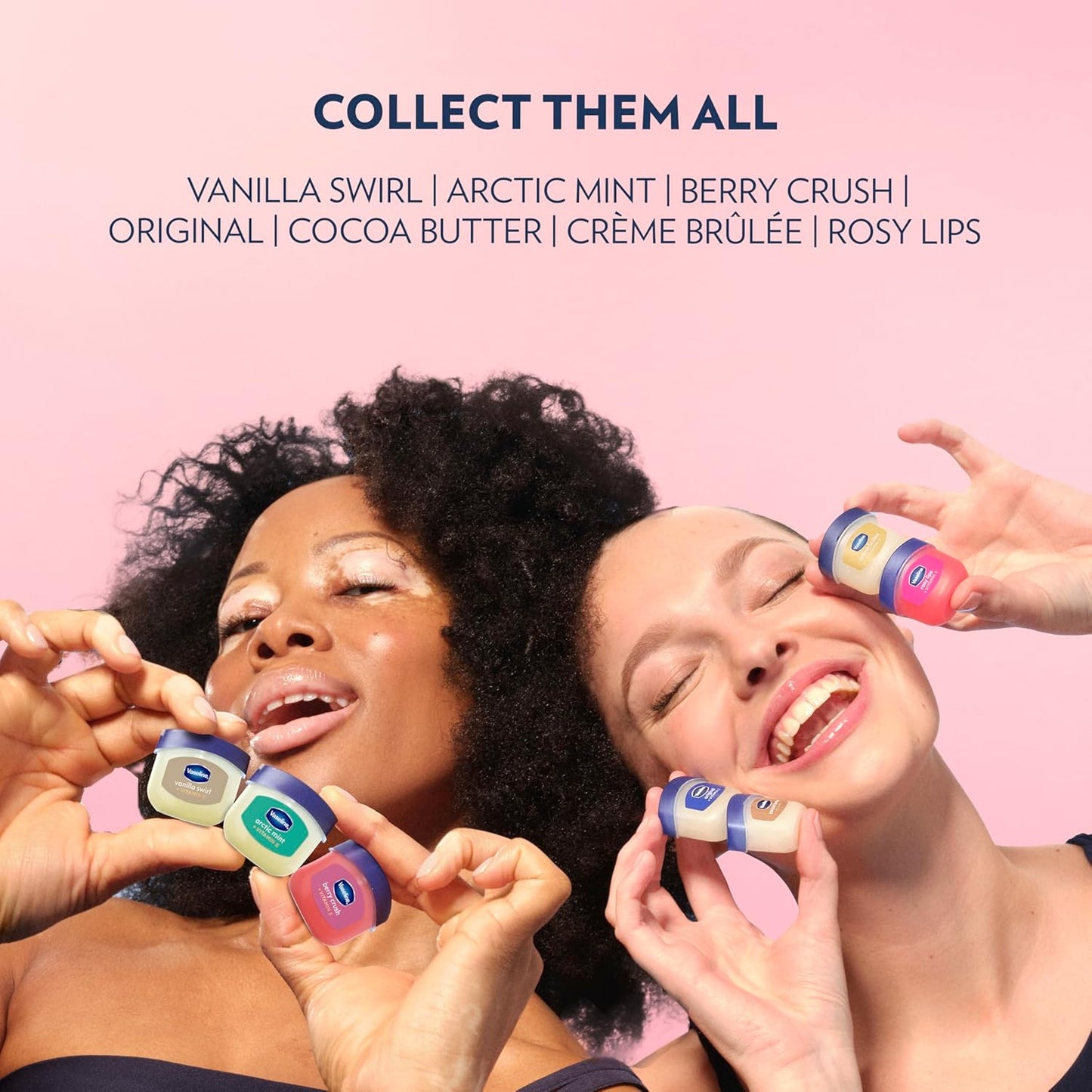Vaseline Rosy Lips Mini Tinted Balm 2 Pack – Coat Pocket Lip Care for Commuters and Travelers, Petroleum Jelly Shield for Outdoor Use