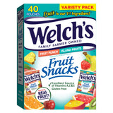 Welch's Fruit Snacks Berries 'N Cherries Better-for-You Treat – 40 Individually Wrapped 0.8 oz Pouches Made with Real Fruit as the First Ingredient
