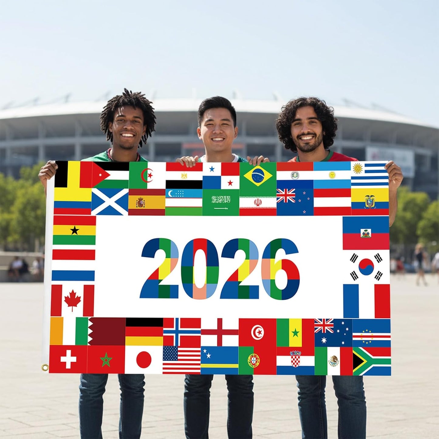 World Cup Flag 2026 – Decorative Polyester Banner for Bedroom Aesthetic, Cozy Fan Cave Accent