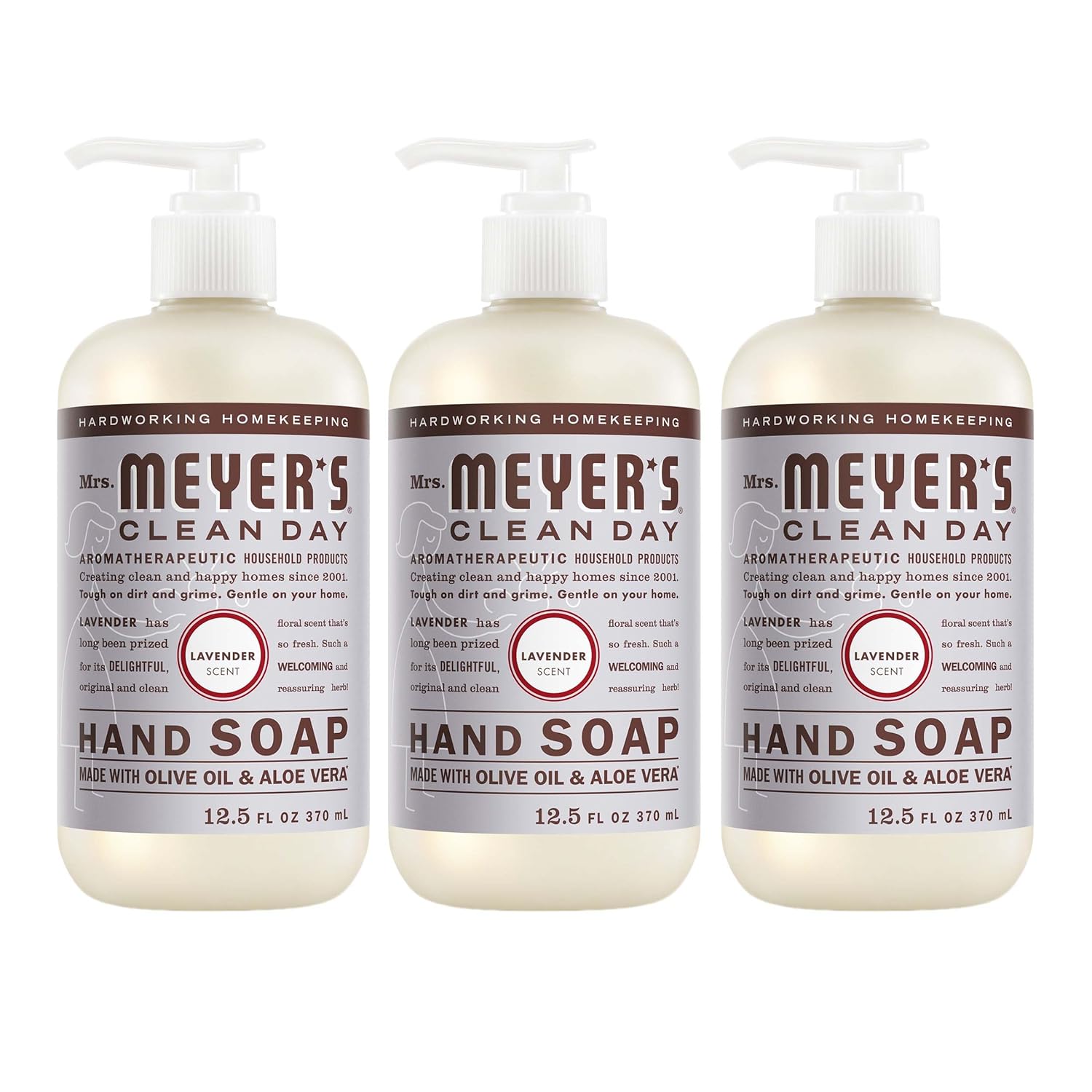 12.5 fl oz liquid hand soap bottle in a 3-pack configuration