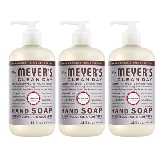 12.5 fl oz liquid hand soap bottle in a 3-pack configuration