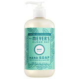 Mrs. Meyer's Clean Day Mint Hand Soap, Cruelty-Free – Moisturizing Aloe and Olive Oil Wash for Wellness Routines