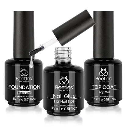 15ml 9-in-1 multi-functional nail glue gel functioning as base gel, blooming gel, rhinestone glue, slip solution, and tip adhesive