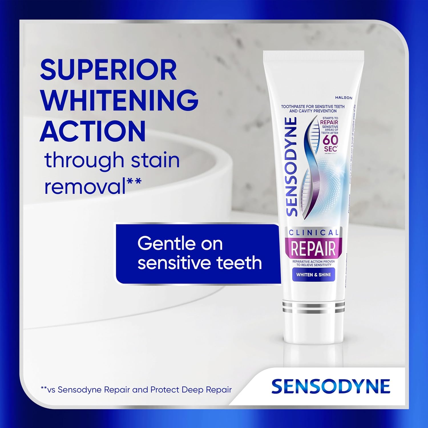 2.3 oz standard toothpaste tube with arctic mint flavor profile