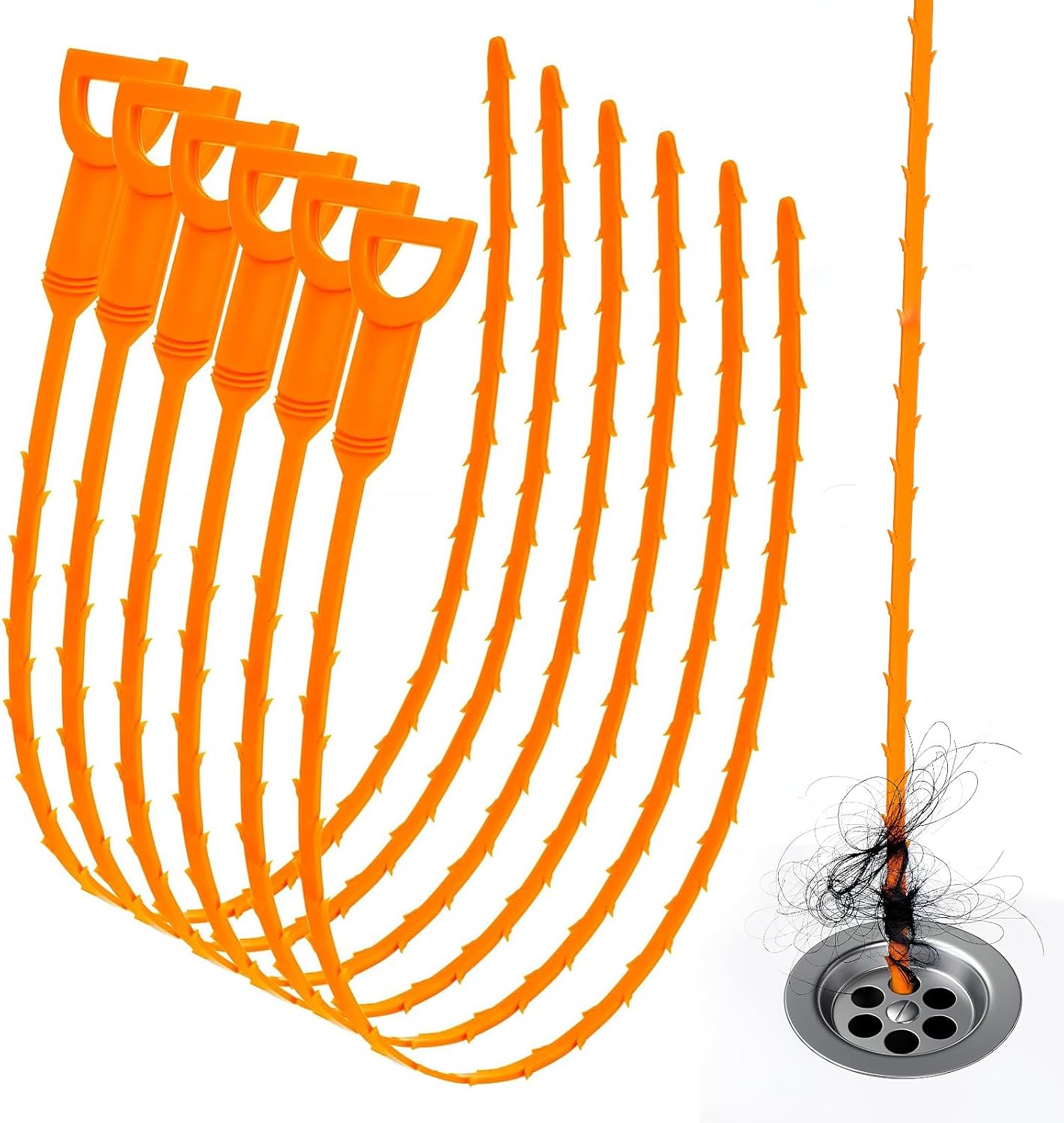 25-inch flexible length for deep pipe and p-trap access