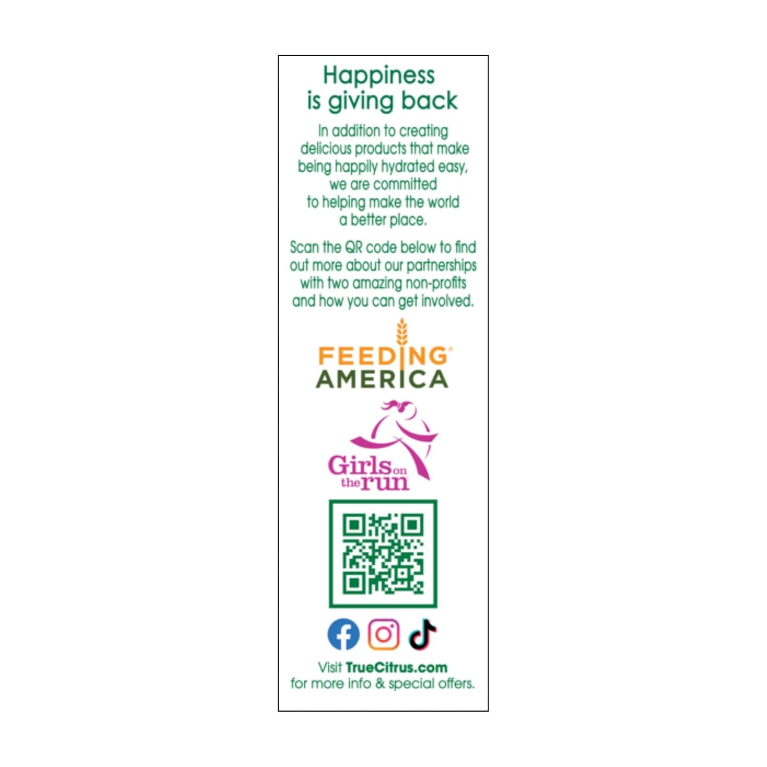 25% of a child's daily vitamin a, c, and e requirements per serving