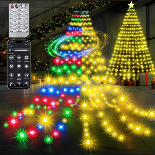 336 led cascading 12-line design (with variants from 288 to 432 leds across 6.6ft-10ft lengths)