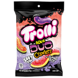 Trolli Sour Brite Duo Crawlers Sour Gummy Worms – Portable Resealable Snack for Picnics, Beach Days, and Park Outings