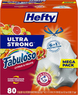 Hefty 13 Gallon Tall Kitchen Bags Heavy Duty for Outdoor Dining and Garage Use