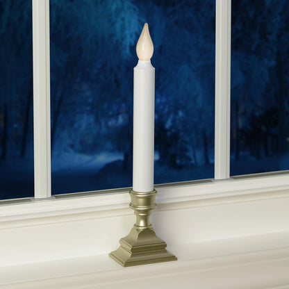 612 Vermont LED Window Candle Antique Bronze – Cool to the Touch Holiday Glow for Toddler Safe Homes