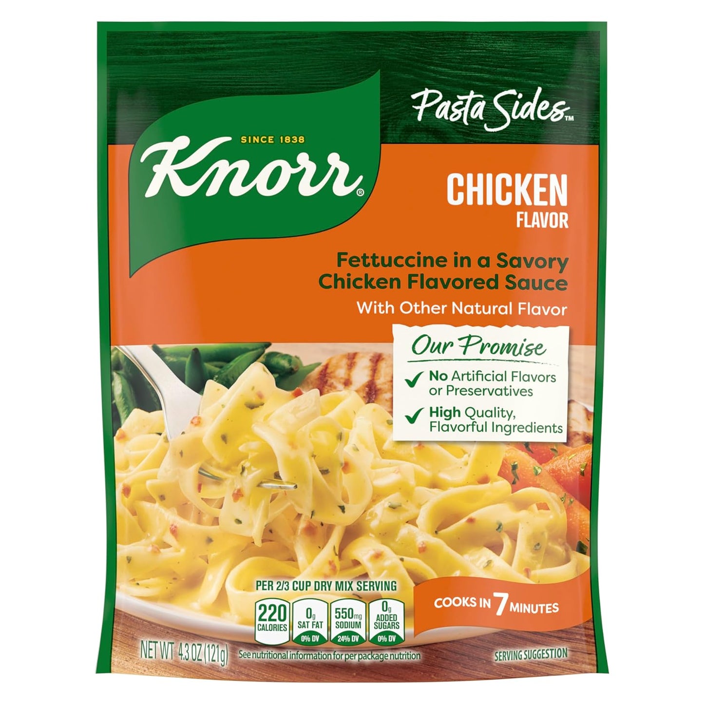 7-minute total cook time on stovetop or in microwave