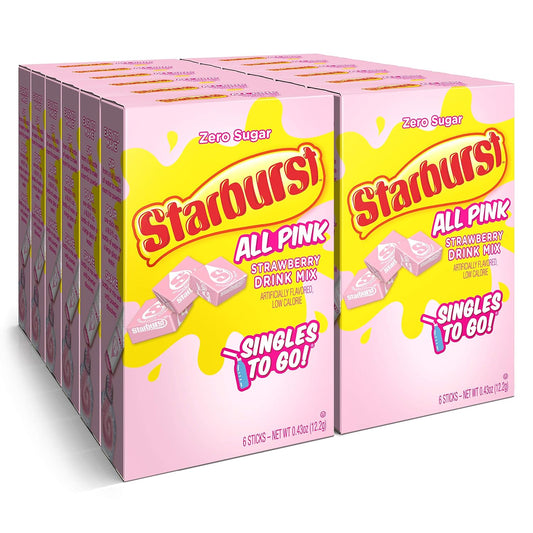 72 individually sealed powdered drink mix sticks across 12 boxes