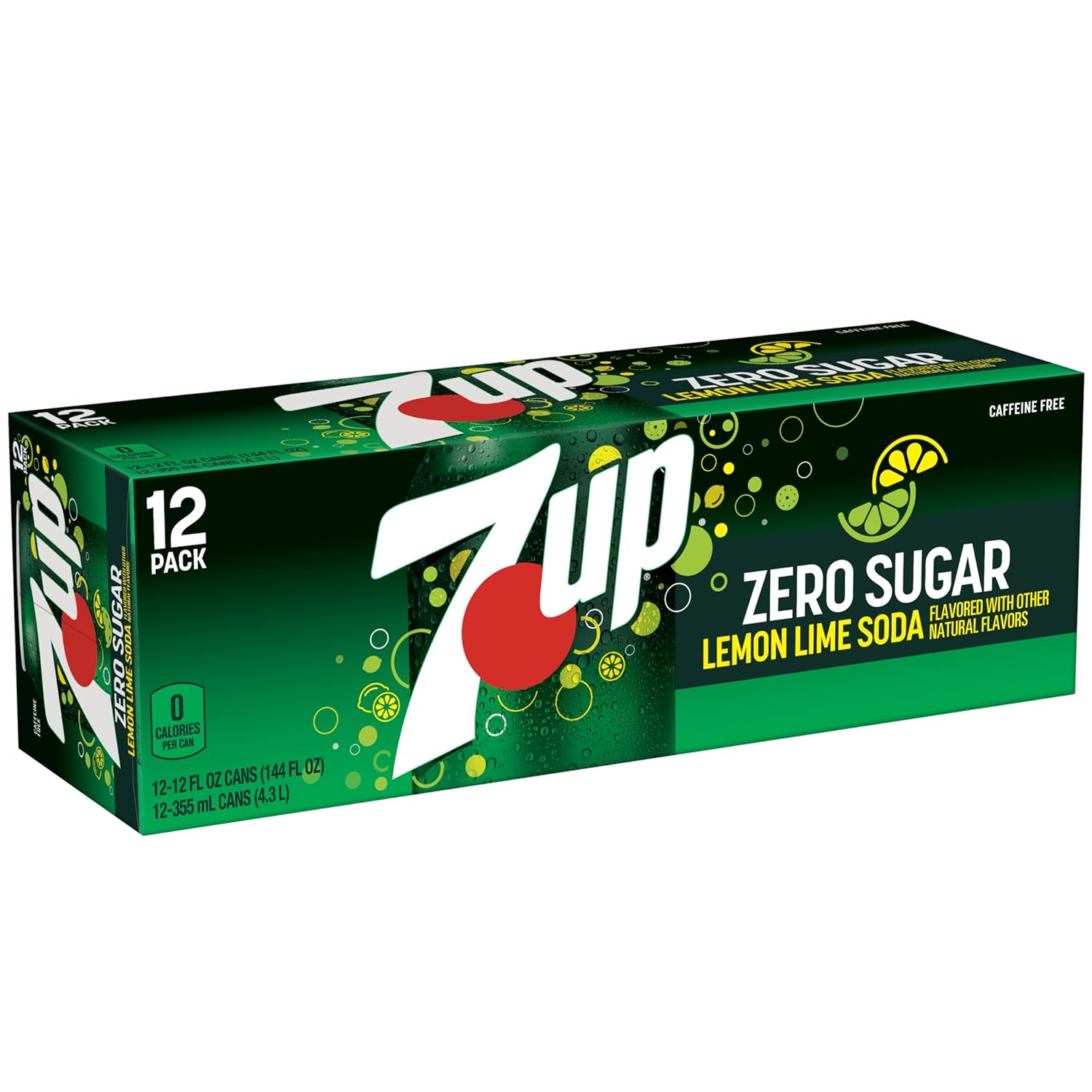 7UP Zero Sugar Soda, 12-Pack – Lightweight Beverage Supply for Backyard Gatherings
