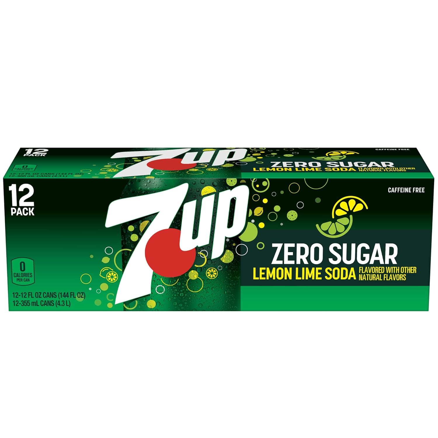7UP Zero Sugar Soda, 12-Pack – Lightweight Beverage Supply for Backyard Gatherings