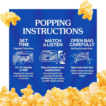 ACT II Butter Lovers Microwave Popcorn, 6 ct 2.75 oz Bags — Breakroom Treat for the Office and Conference Room