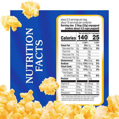 ACT II Butter Lovers Microwave Popcorn, 6 ct 2.75 oz Bags — Breakroom Treat for the Office and Conference Room