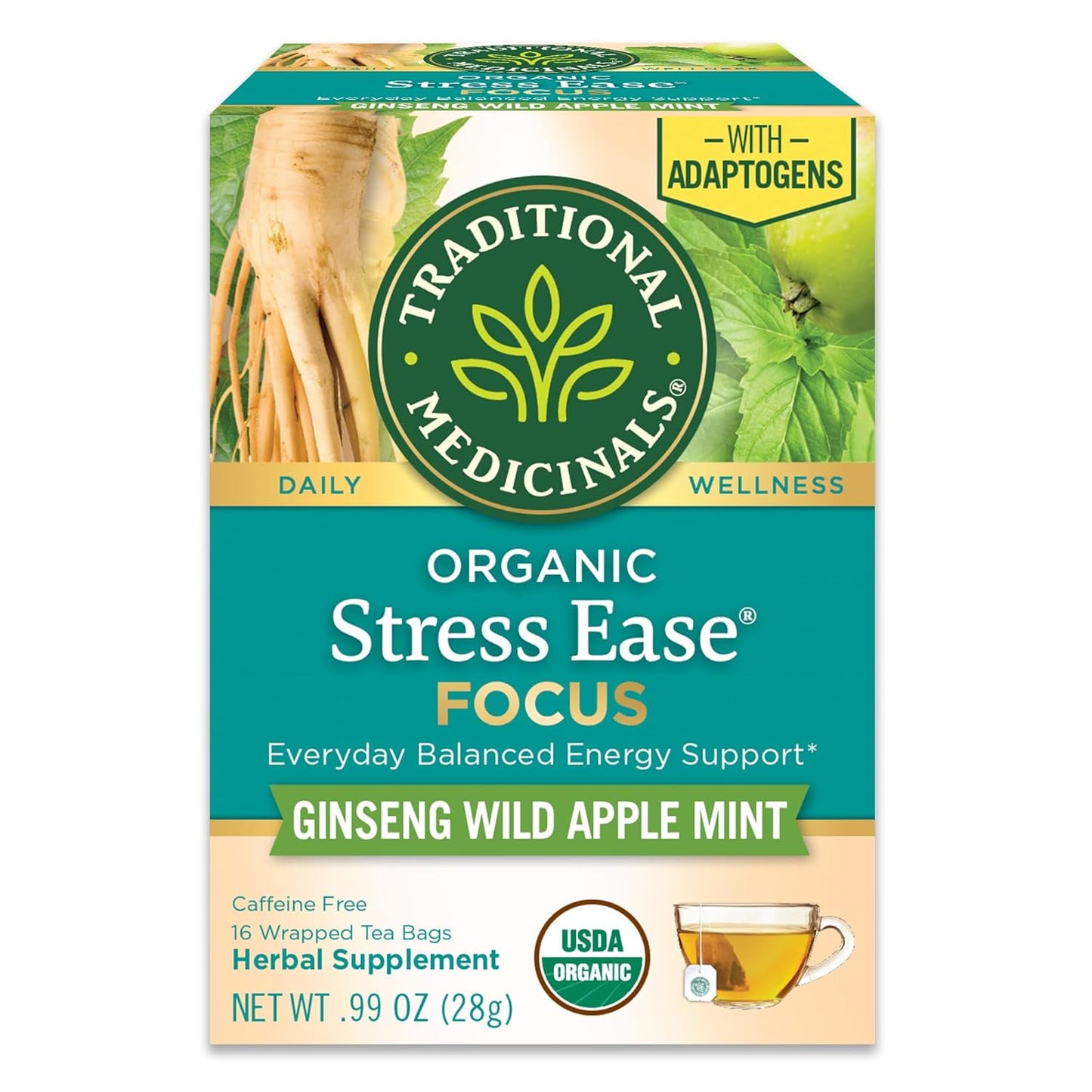 adaptogenic blend of ginseng and eleuthero for stress and steady energy