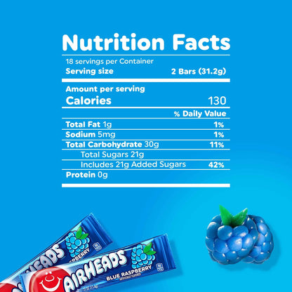 Airheads Cherry Taffy – Travel Bag and Road Trip Snack for On-the-Go Families, 36-Count Box