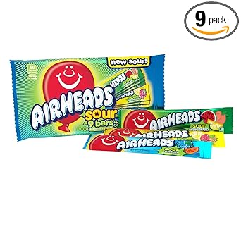 Airheads Sour Taffy Variety Pack – Non-Melting Camping and Hotel Room Snack for Travelers and Hikers
