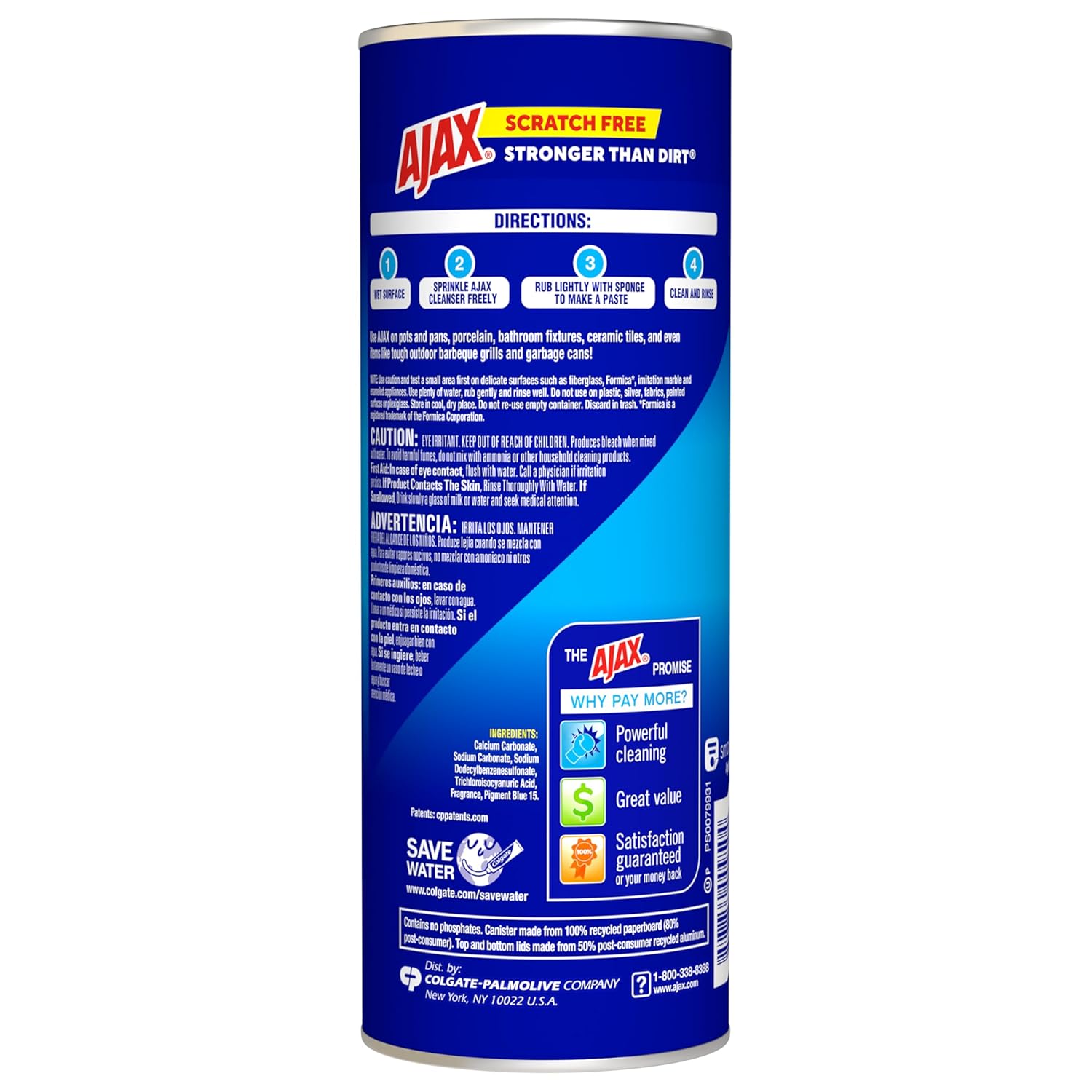 Ajax Powder Cleanser with Bleach - One-Powder Multi-Surface 12-Pack for Intentional Kitchens