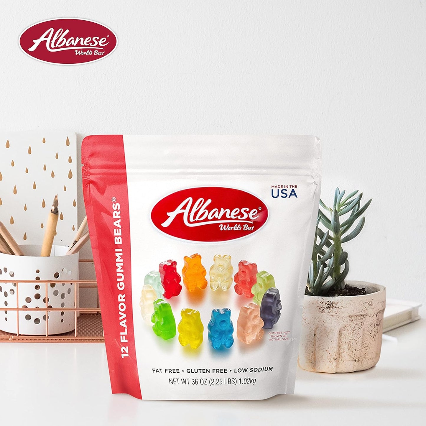 Albanese 12 Flavor Gummy Bears 36oz – Thoughtful Valentine's Day and Get Well Gift for Coworkers and Family