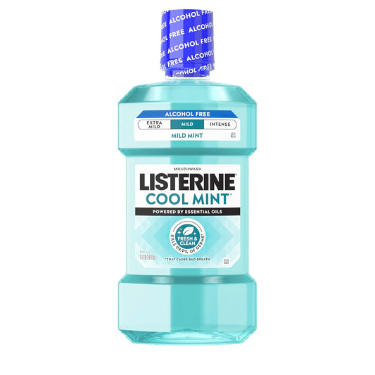 alcohol-free liquid formula in mild cool mint flavor