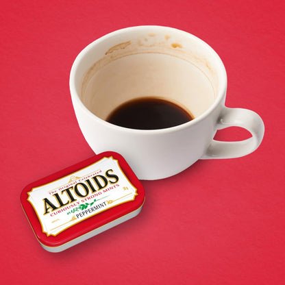 ALTOIDS Peppermint Mints – Compact Curiously Strong Mints for Long Workdays, Travel, and Focus Breaks