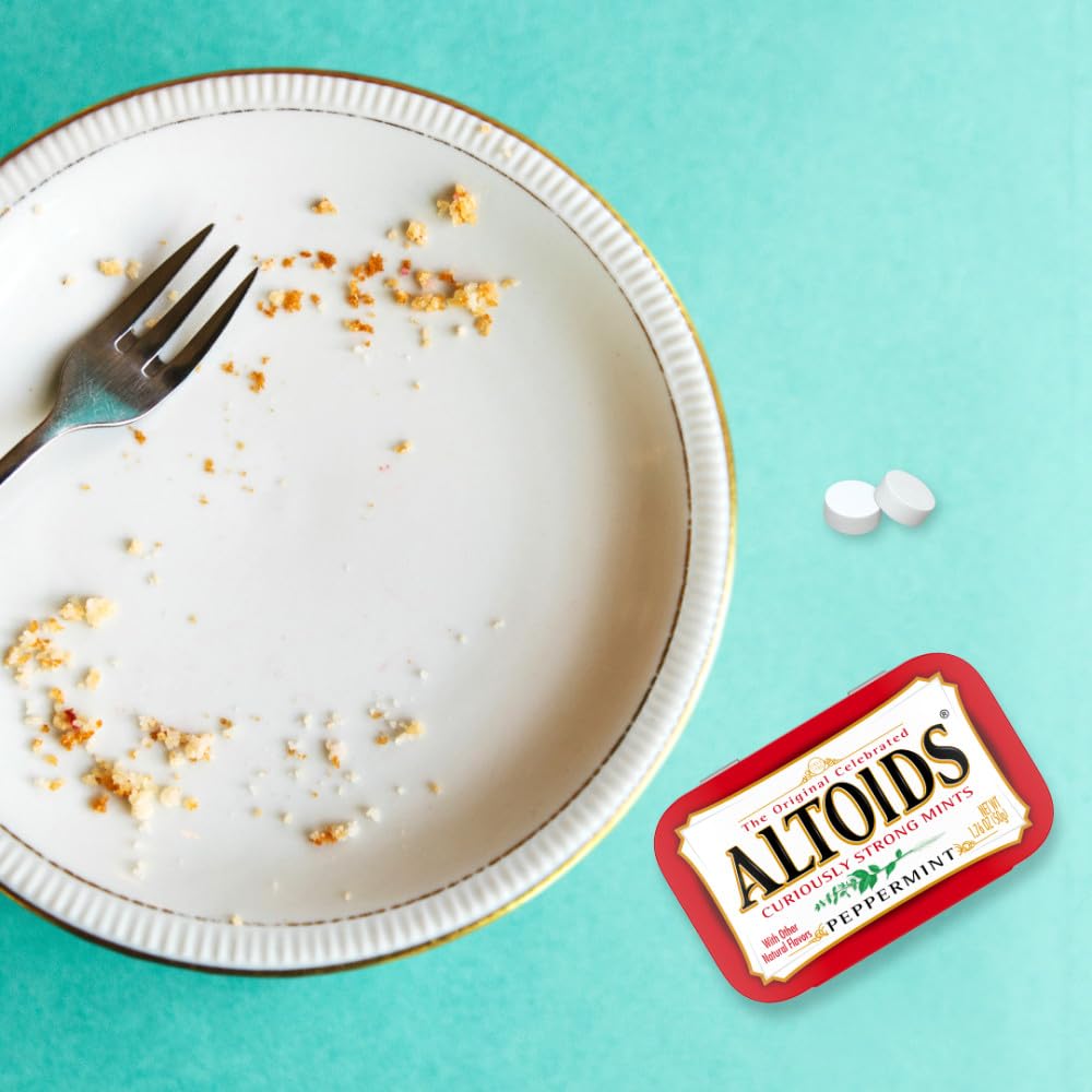ALTOIDS Peppermint Mints – Compact Curiously Strong Mints for Long Workdays, Travel, and Focus Breaks