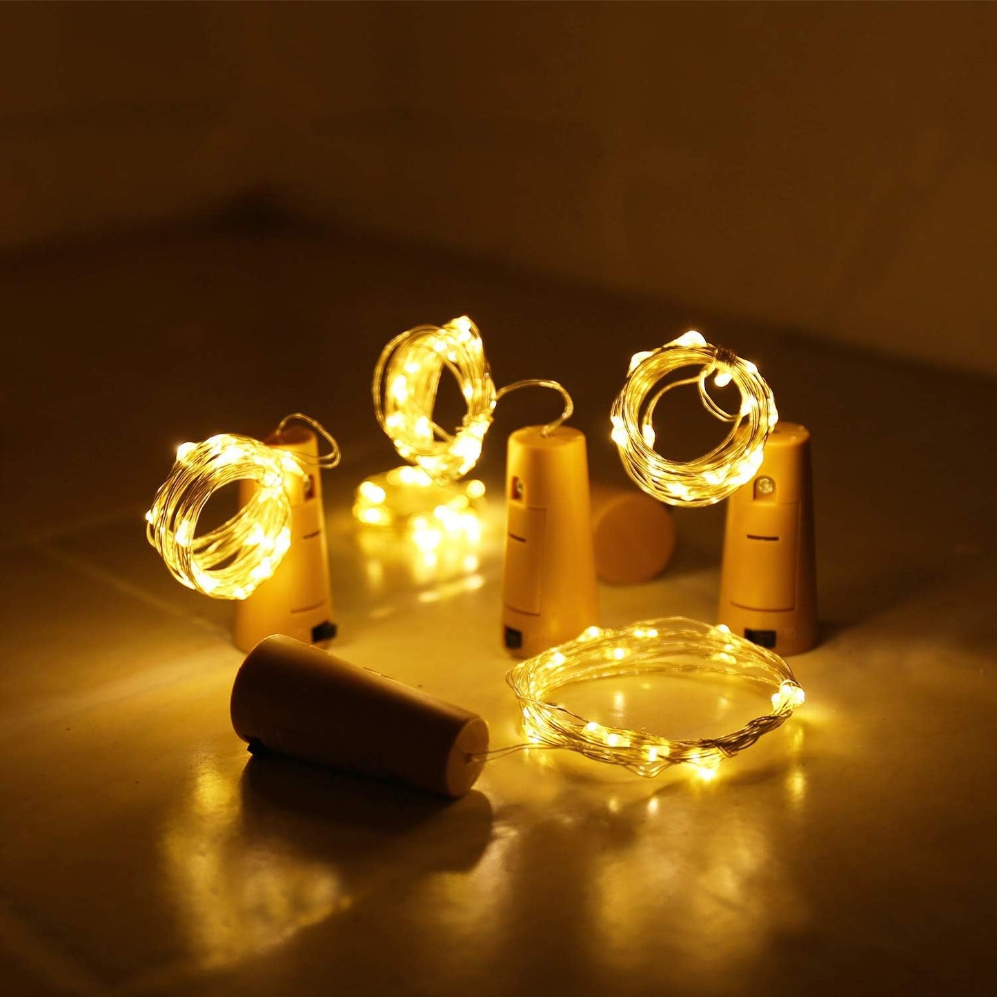 Aluan Battery Cork Bottle Lights 10 Pack – Smokeless, Worry-Free Alternative to Candles for Dinner Tables and Mantels