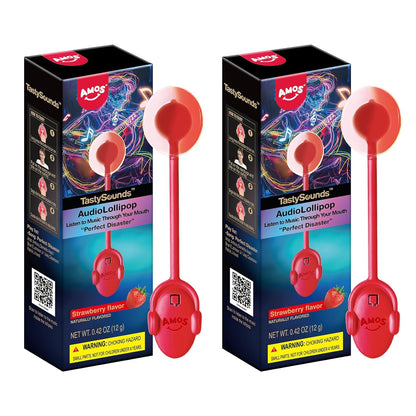 Amos Music Lollipop Candy – Mindful Sweet Treat for Sugar-Conscious Adults, Xylitol Lollipop with Music Surprise