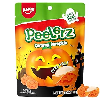Amos Spooky Body Parts Gummy Bag – 32 Wrapped Pieces for Kids' Playroom Parties, Daycare Snacks & Trick-or-Treat Handouts